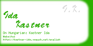 ida kastner business card